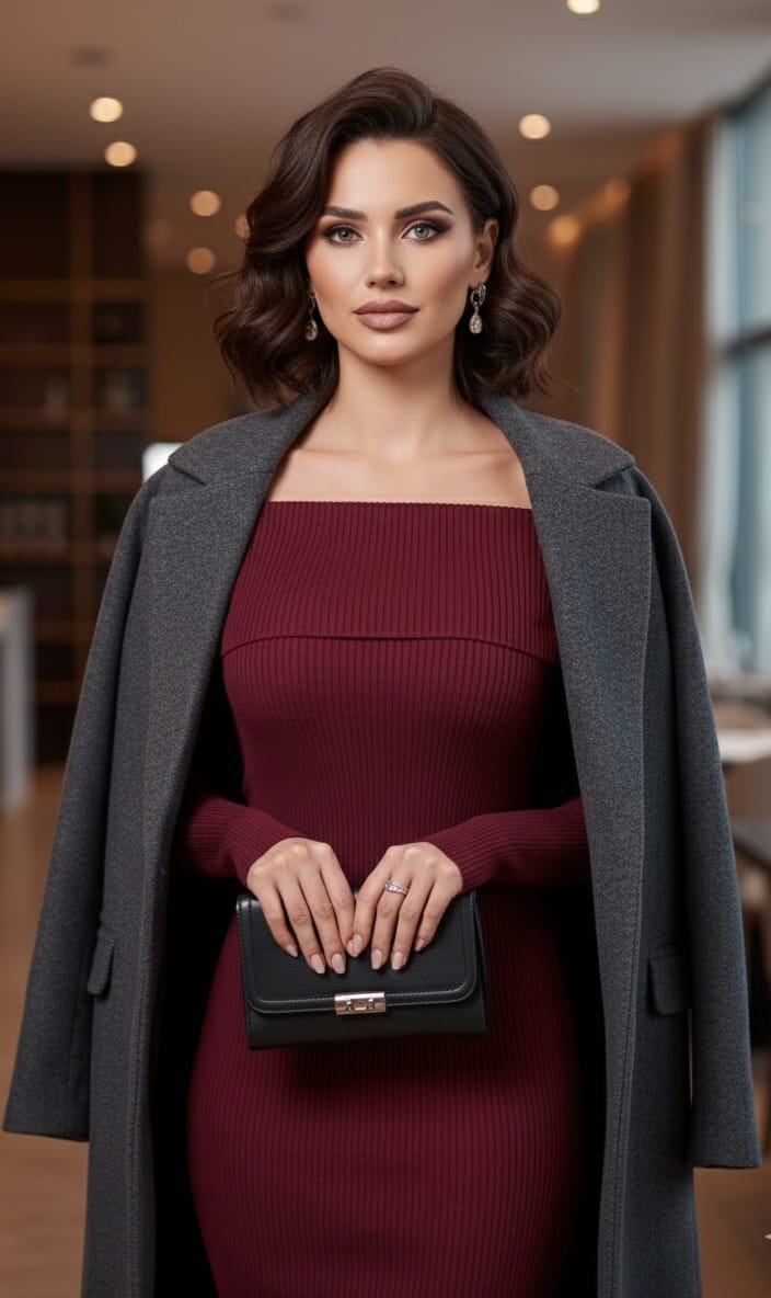 Vestido Ajustado de punto