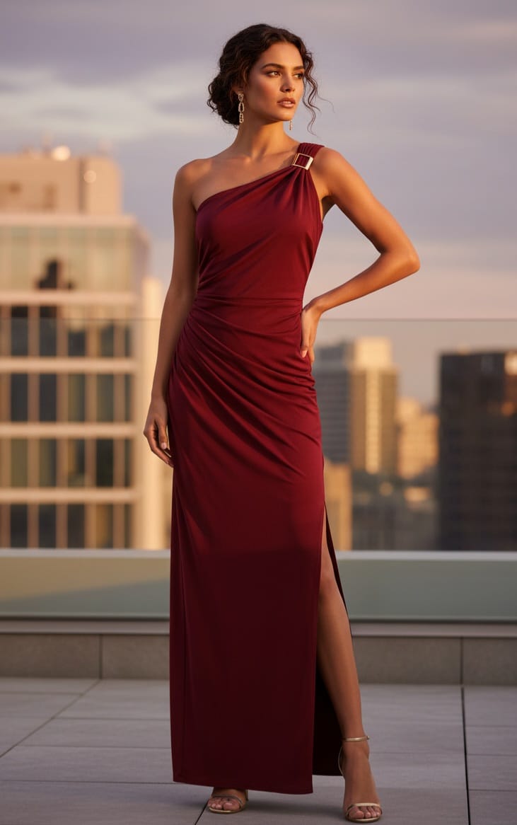 Vestido Largo Elegante Mujer - Sofisticado y Fluido para Ocasiones Especiales