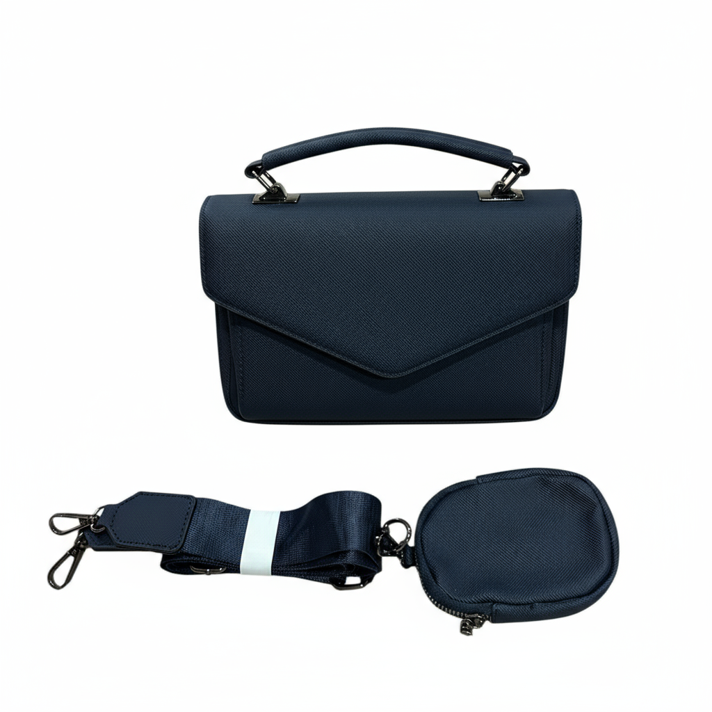 Vista frontal del bolso