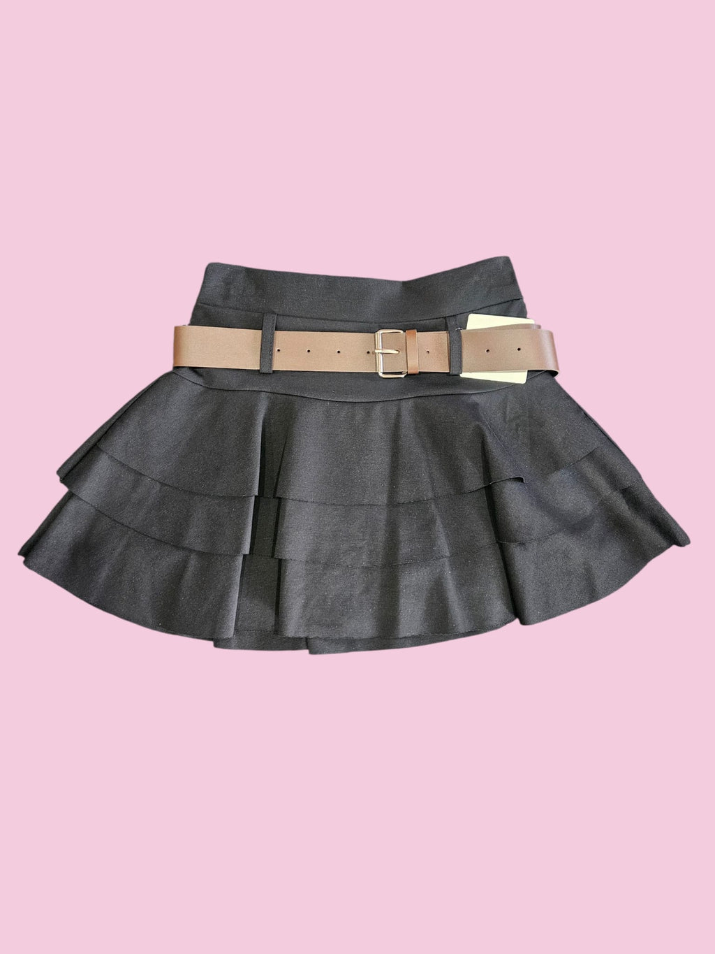 Falda Corta con Cinturón - Elegante y Versátil para Mujer