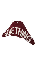 Suéter Something Letras Grandes Mujer - Oversize Elegante