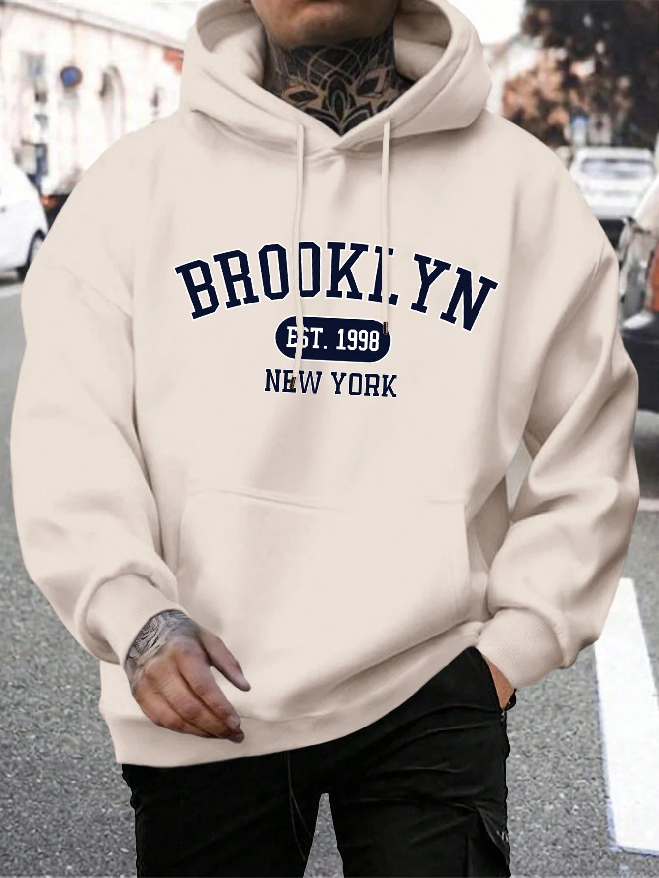 Sudadera Brooklyn Est 1998 New York - Hoodie Oversize Harajuku para Hombre
