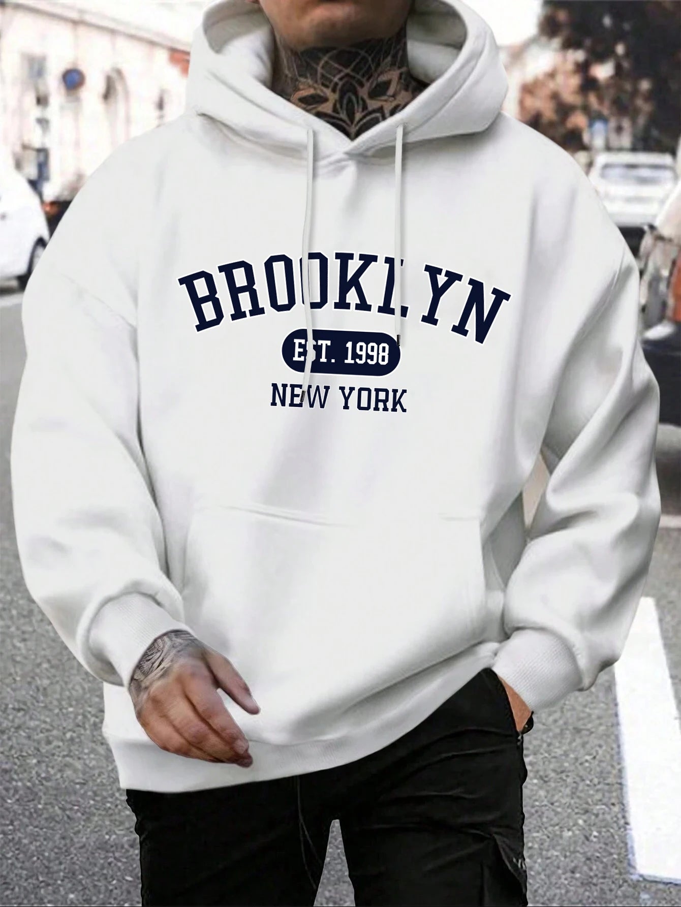 Sudadera Brooklyn Est 1998 New York - Hoodie Oversize Harajuku para Hombre