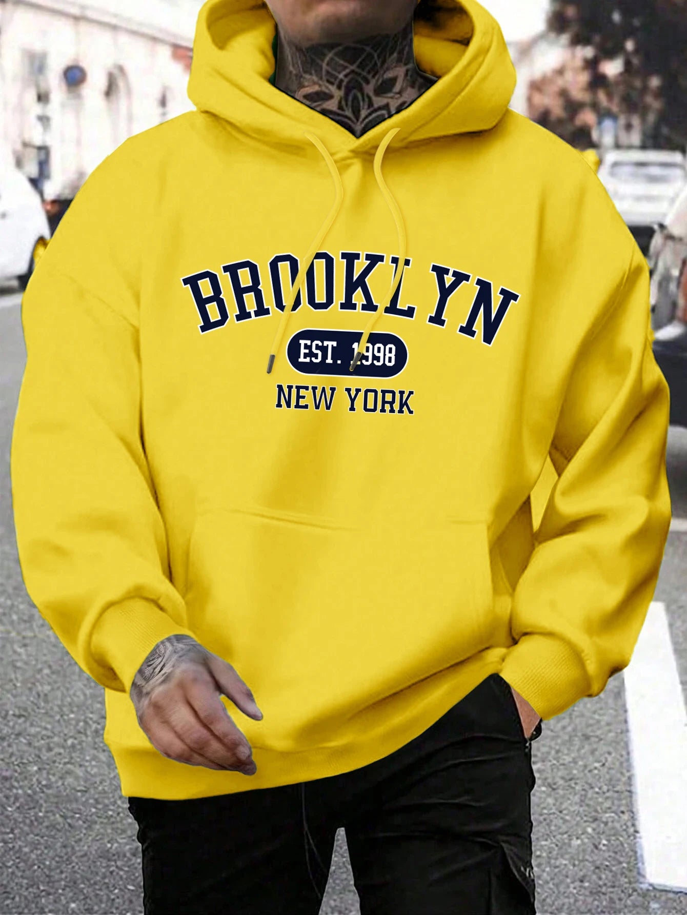 Sudadera Brooklyn Est 1998 New York - Hoodie Oversize Harajuku para Hombre