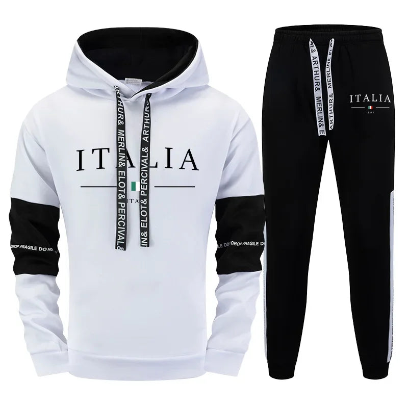 Chándal Deportivo Hombre - Conjunto Sudadera con Capucha y Pantalón Casual