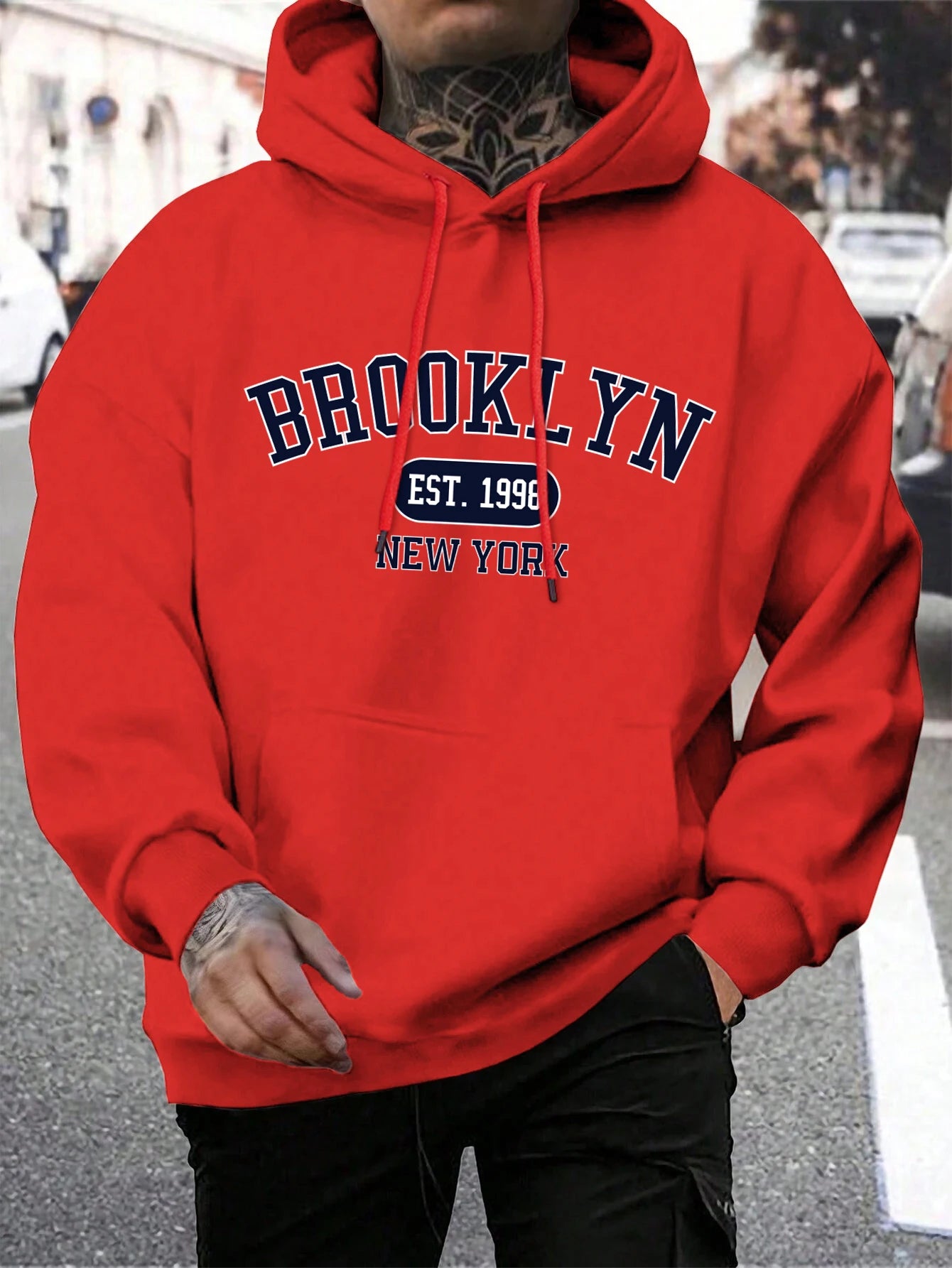 Sudadera Brooklyn Est 1998 New York - Hoodie Oversize Harajuku para Hombre