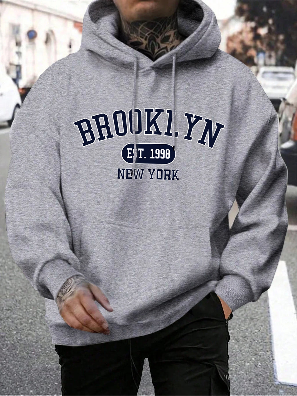 Sudadera Brooklyn Est 1998 New York - Hoodie Oversize Harajuku para Hombre
