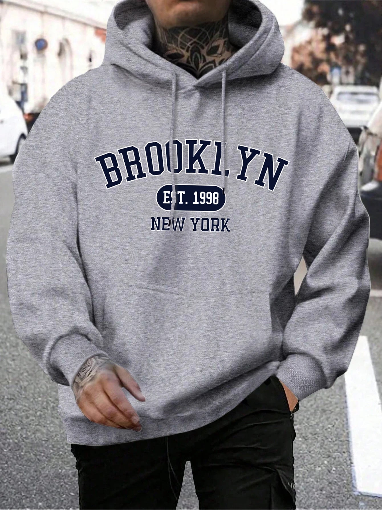 Sudadera Brooklyn Est 1998 New York - Hoodie Oversize Harajuku para Hombre