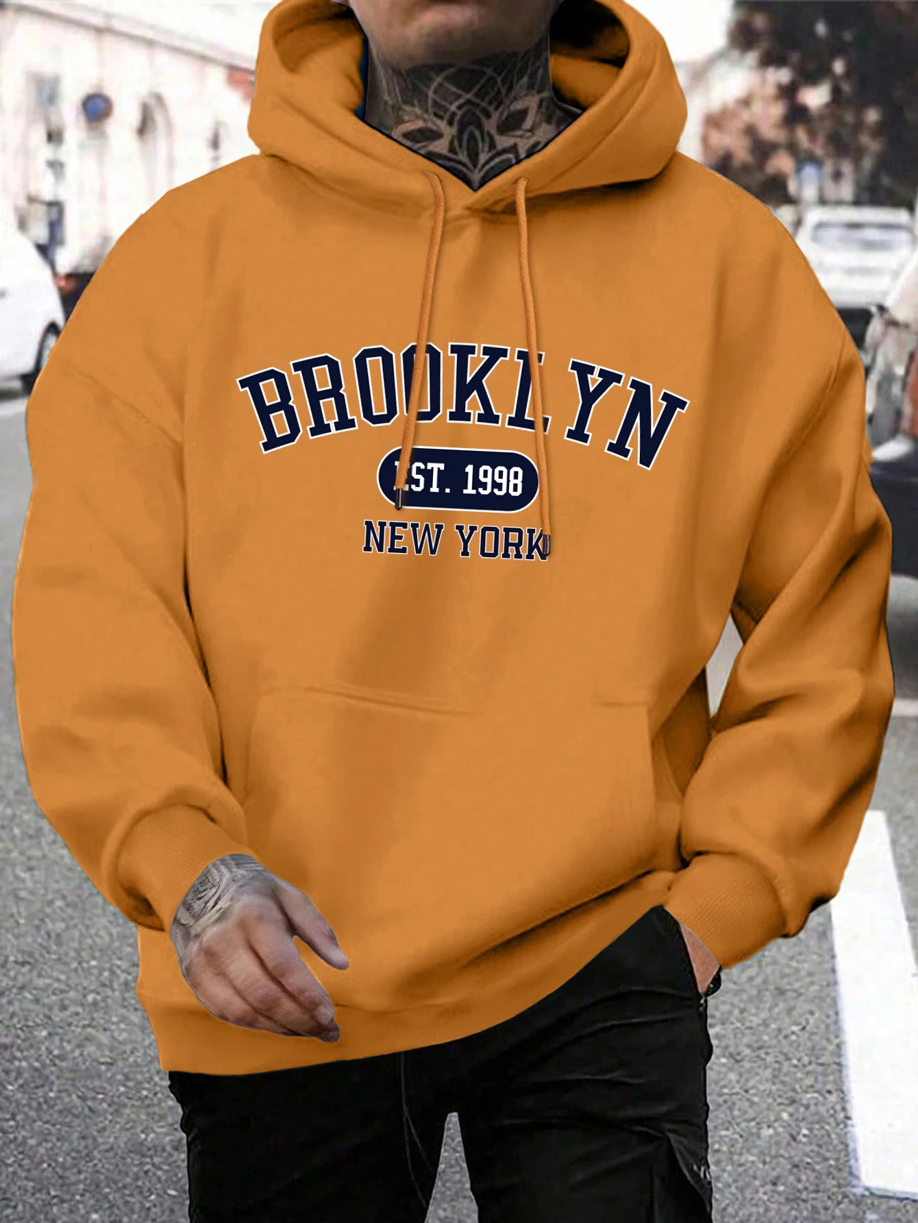 Sudadera Brooklyn Est 1998 New York - Hoodie Oversize Harajuku para Hombre