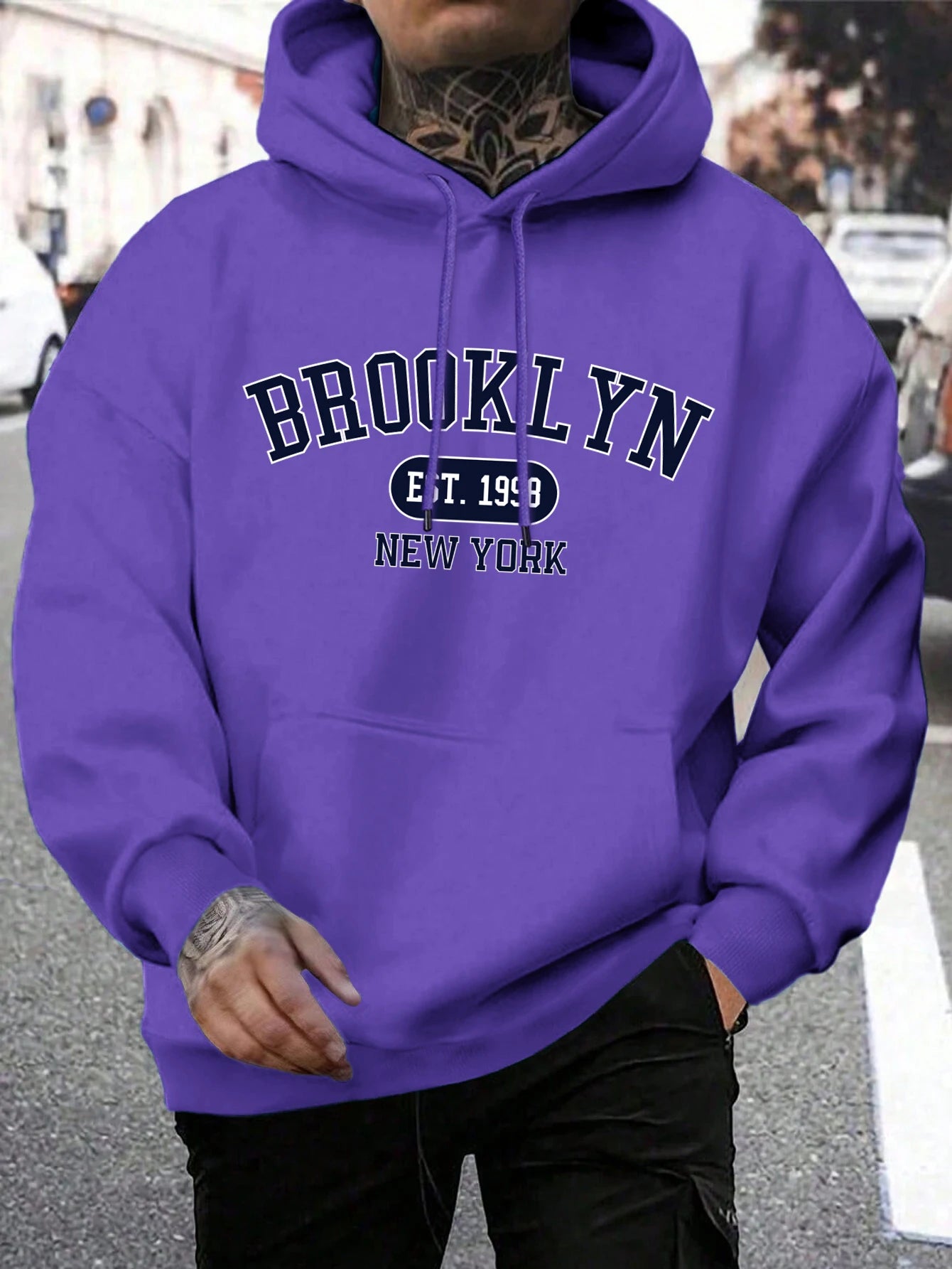 Sudadera Brooklyn Est 1998 New York - Hoodie Oversize Harajuku para Hombre