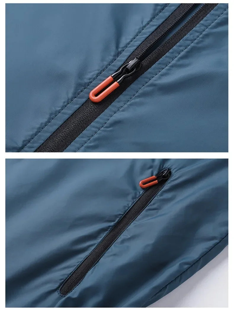 Chaqueta Impermeable Transpirable con Protección UV para Hombre