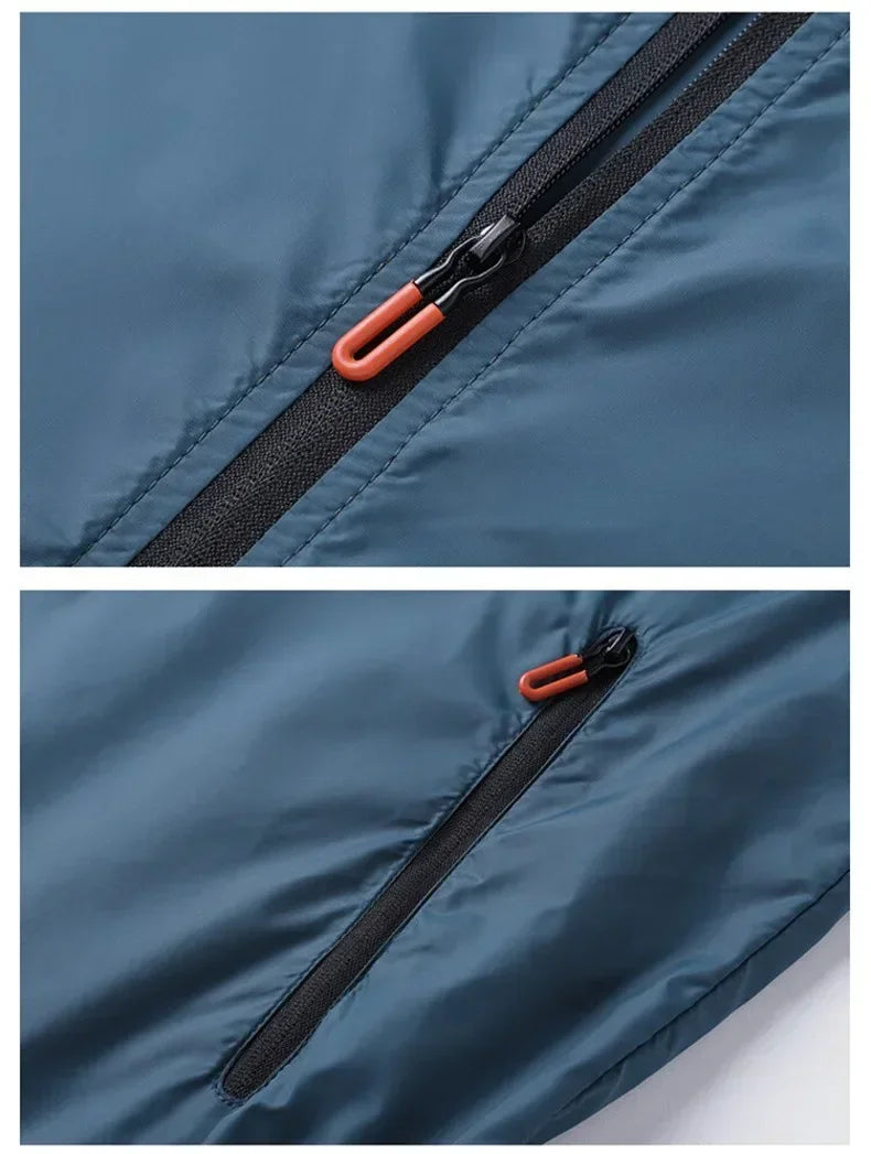 Chaqueta Impermeable Transpirable con Protección UV para Hombre