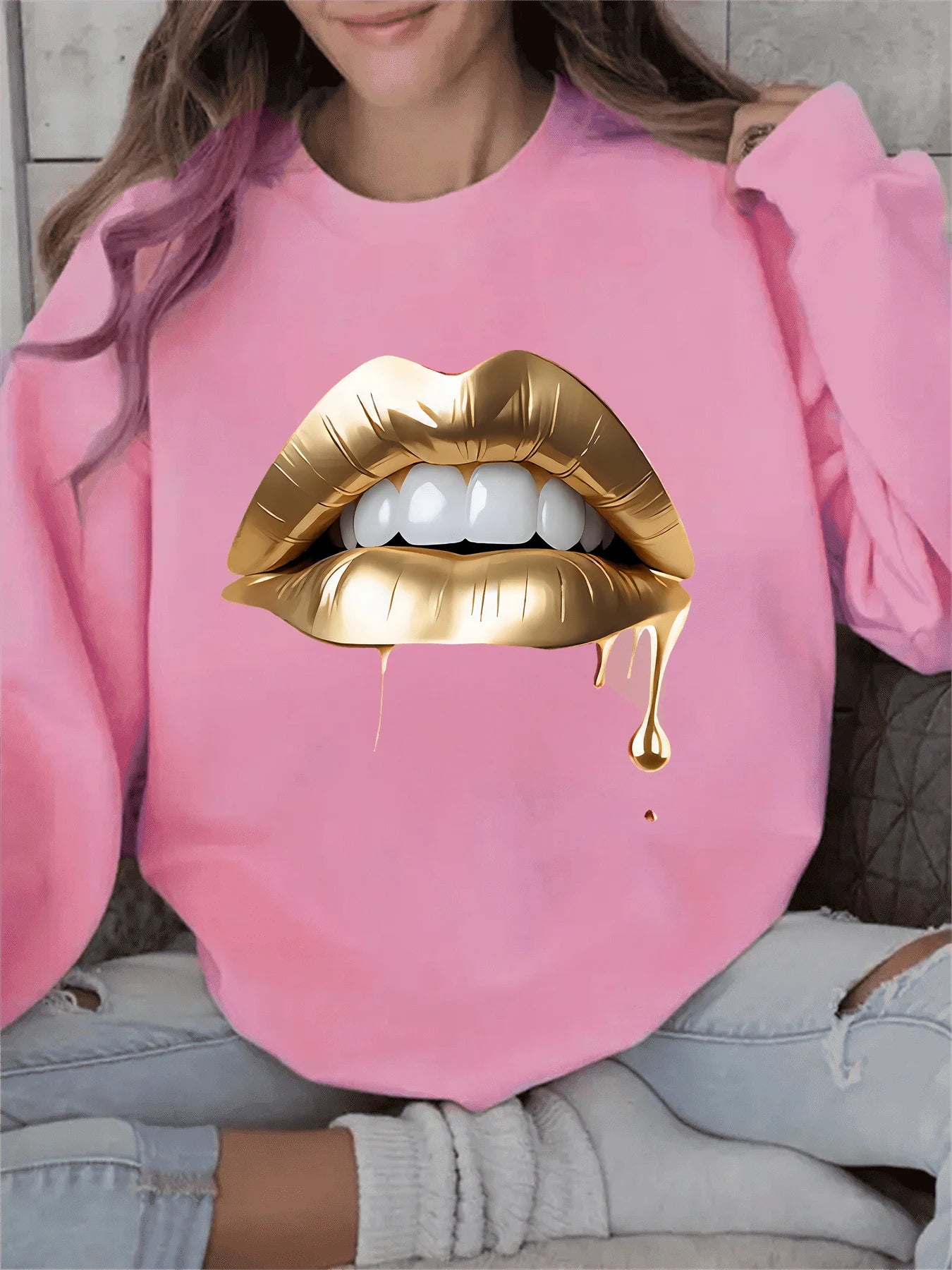 Sudadera Labios - Mujer