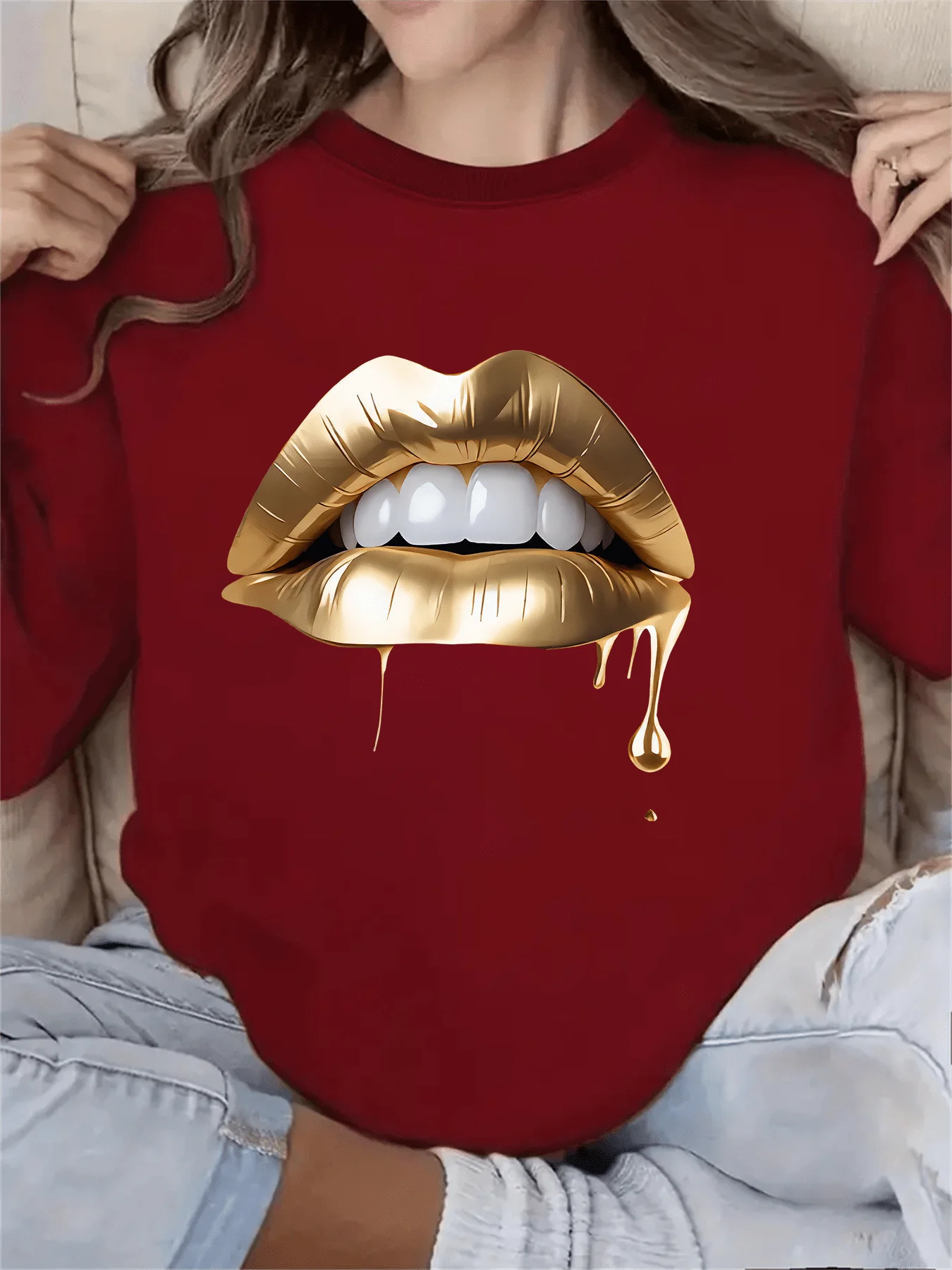 Sudadera Labios - Mujer