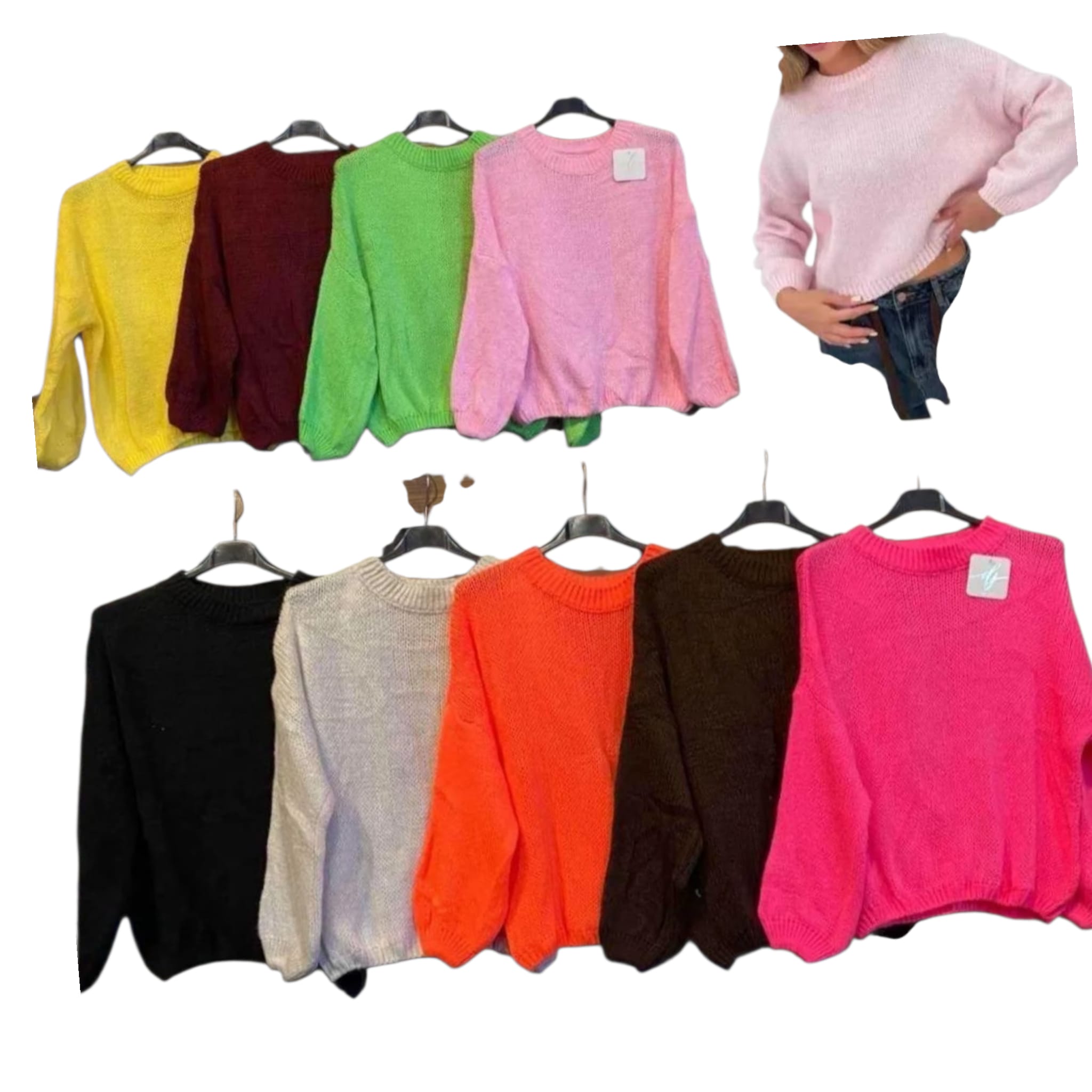 Jersey Oversize de Punto - Suave y Cálido en Colores Vibrantes