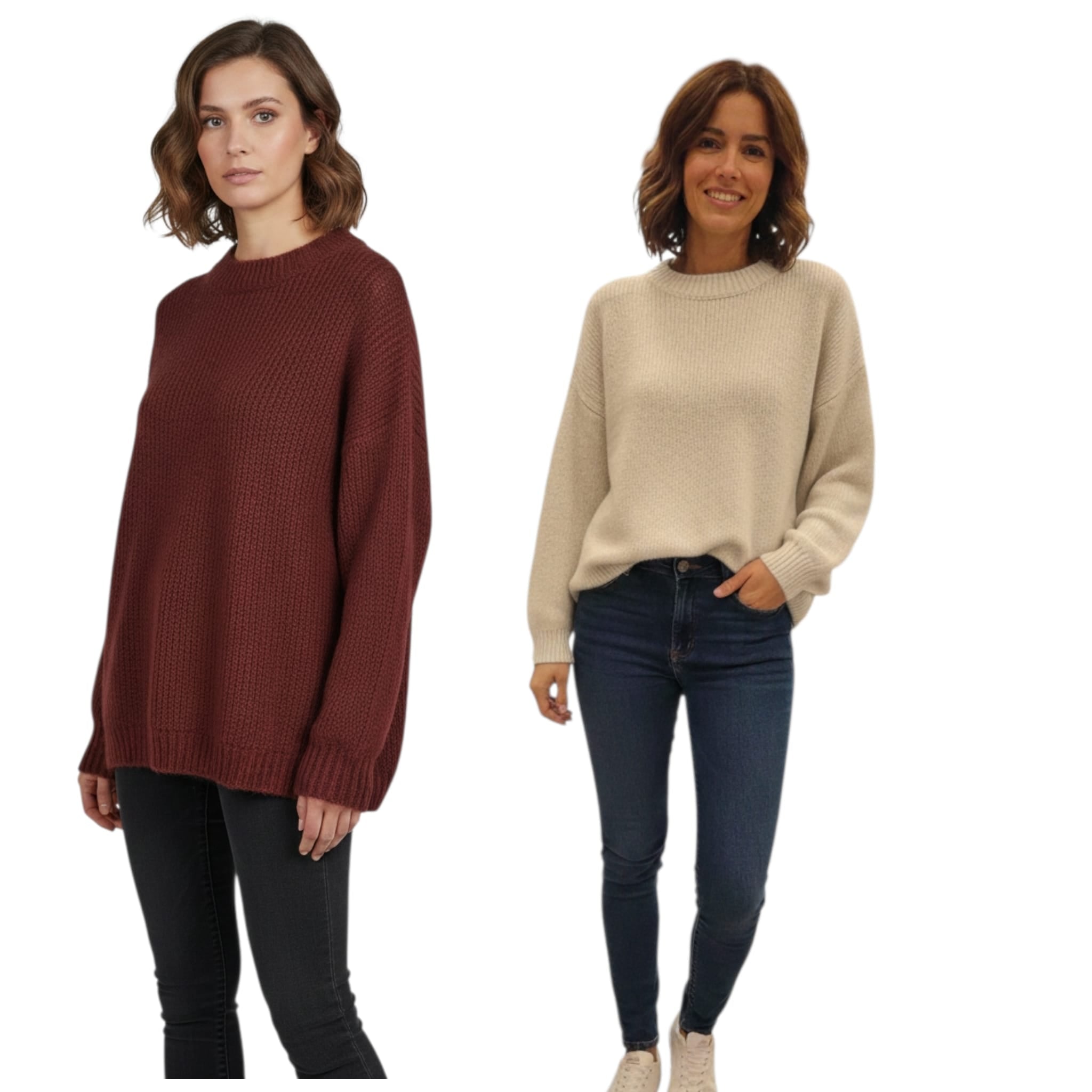 Jersey Oversize de Punto - Suave y Cálido en Colores Vibrantes