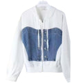Sudadera con Detalle Denim Corset