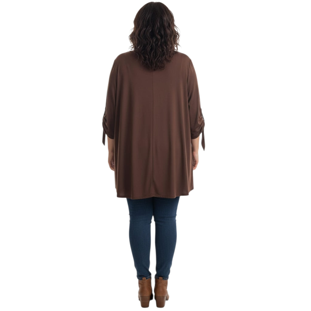 Camiseta Oversize con Cuello Pico - Talla 52