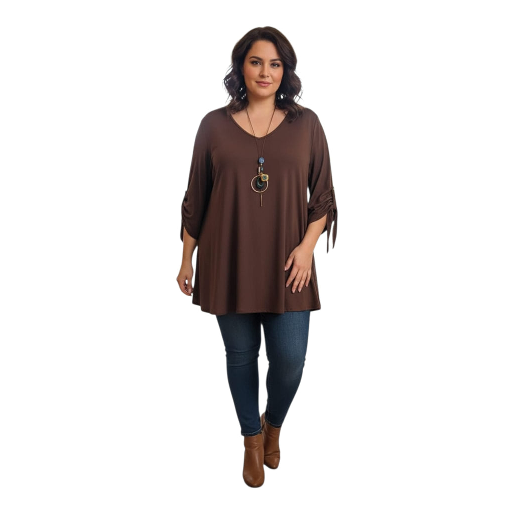 Camiseta Oversize con Cuello Pico - Talla 52