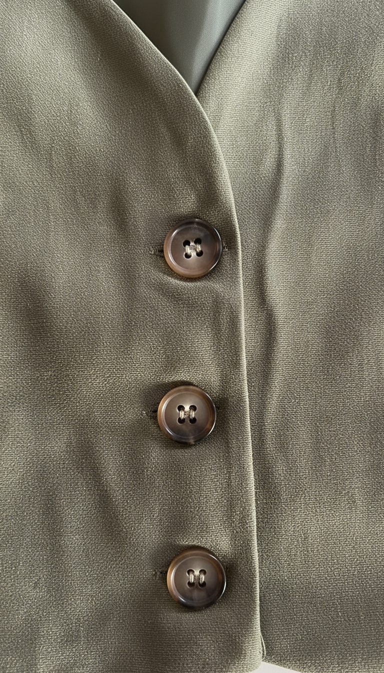 Detalle botones y acabados chaleco