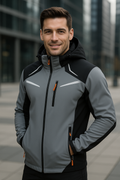 Modelo con Chaqueta Deportiva