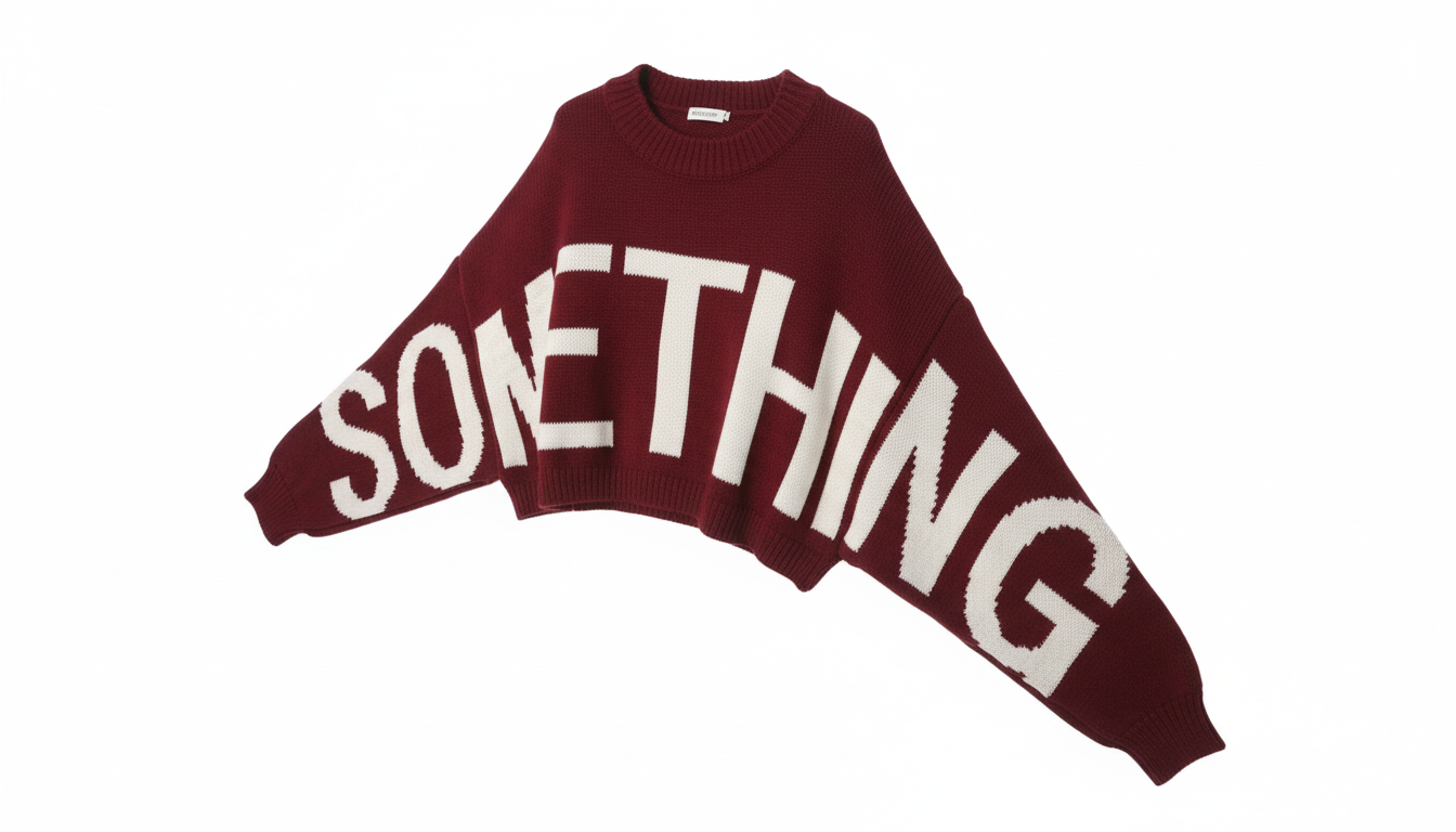 Suéter Something Letras Grandes Mujer - Oversize Elegante