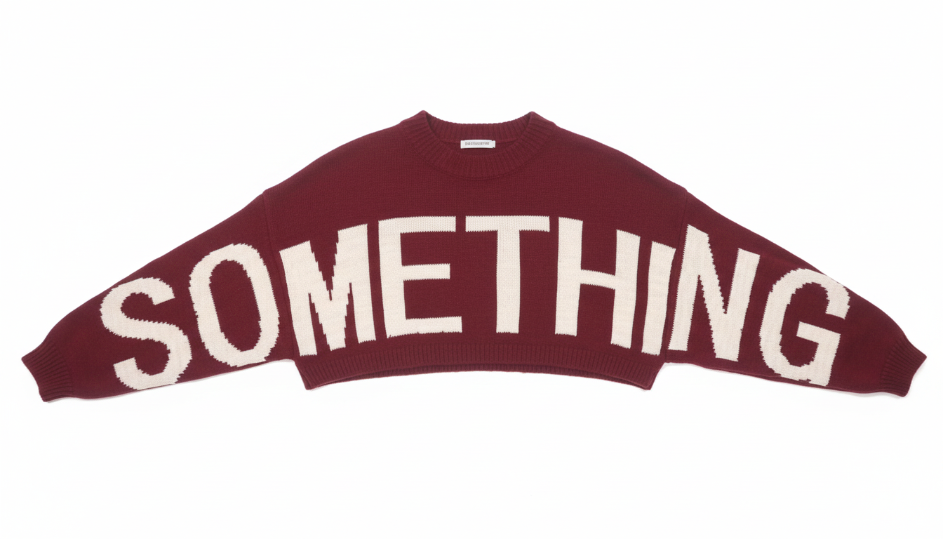 Suéter Something Letras Grandes Mujer - Oversize Elegante