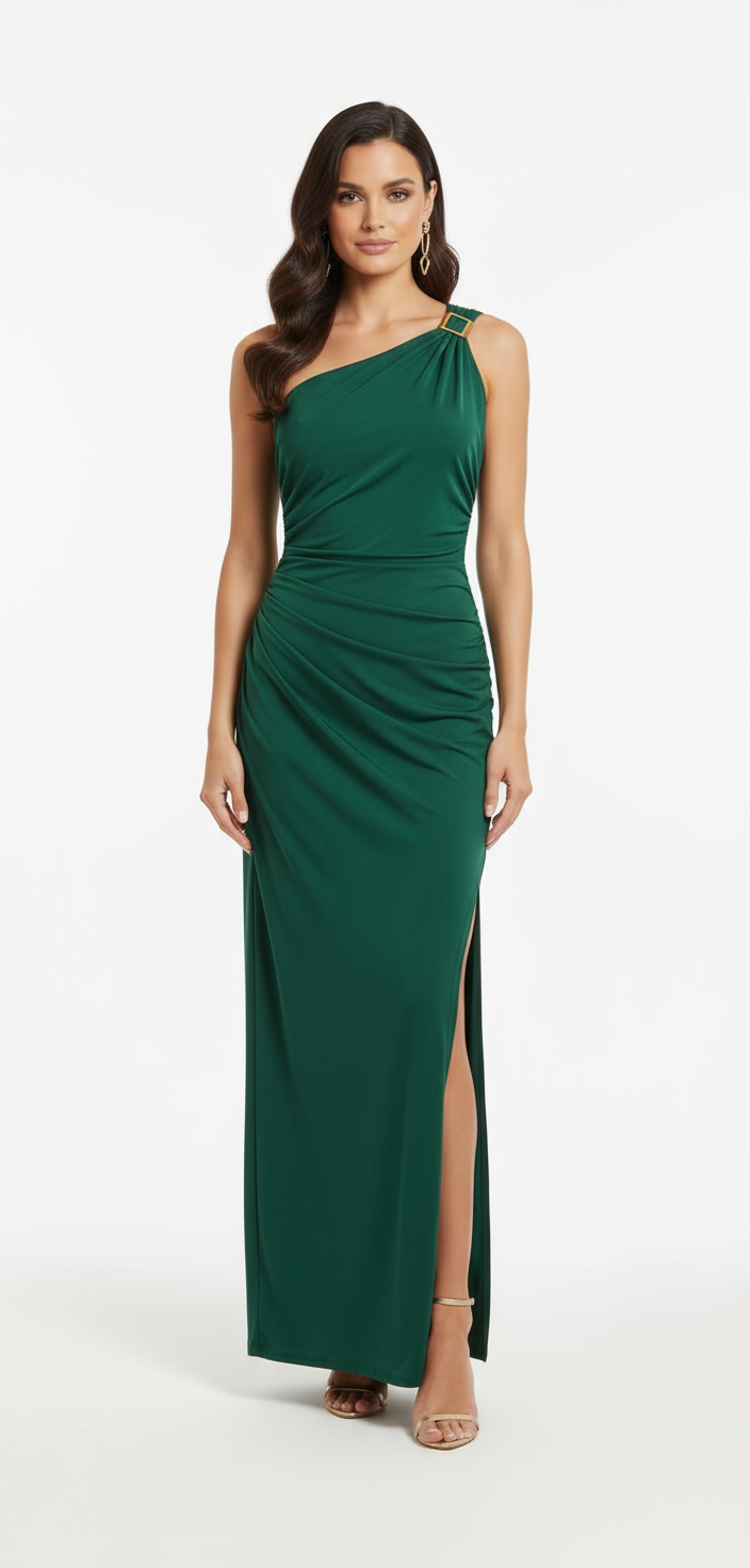 Vestido largo frontal