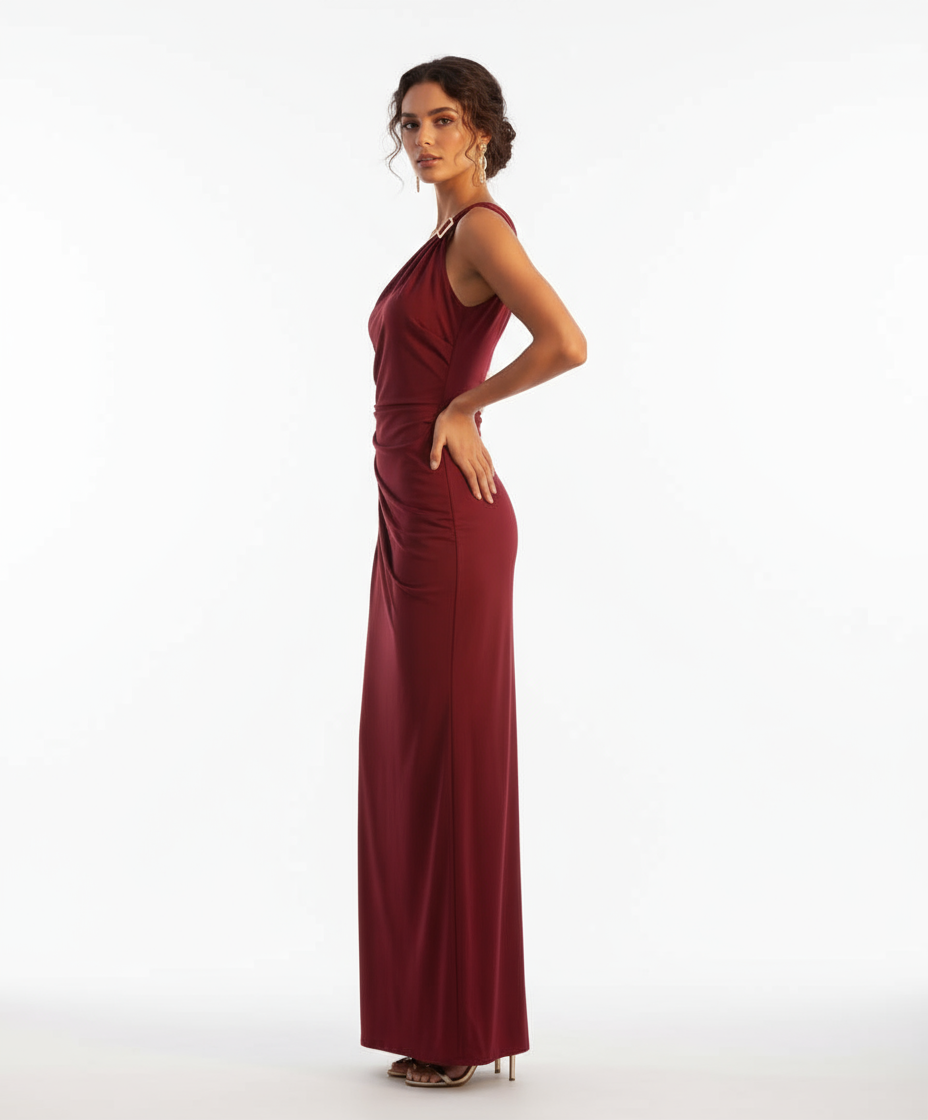 Vestido largo lateral