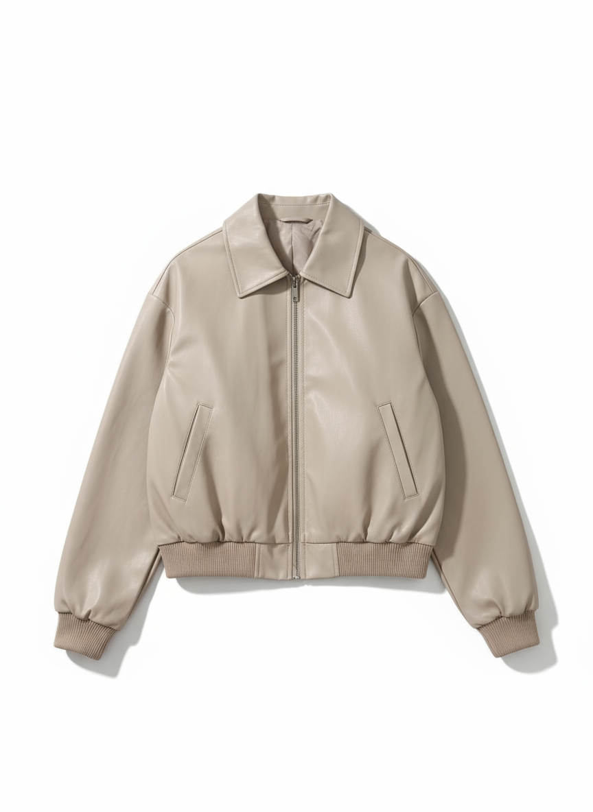 Vista plana chaqueta bomber